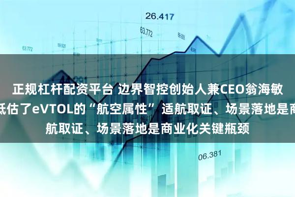 正规杠杆配资平台 边界智控创始人兼CEO翁海敏：很多新玩家低估了eVTOL的“航空属性” 适航取证、场景落地是商业化关键瓶颈